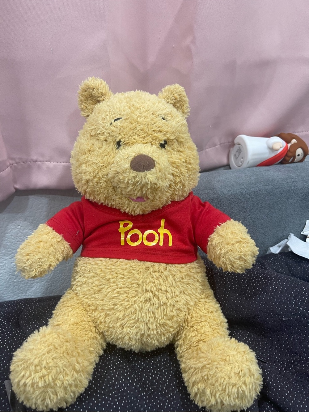 Disney Winnie the Pooh Plush - Yellow Fur with Red Shirt